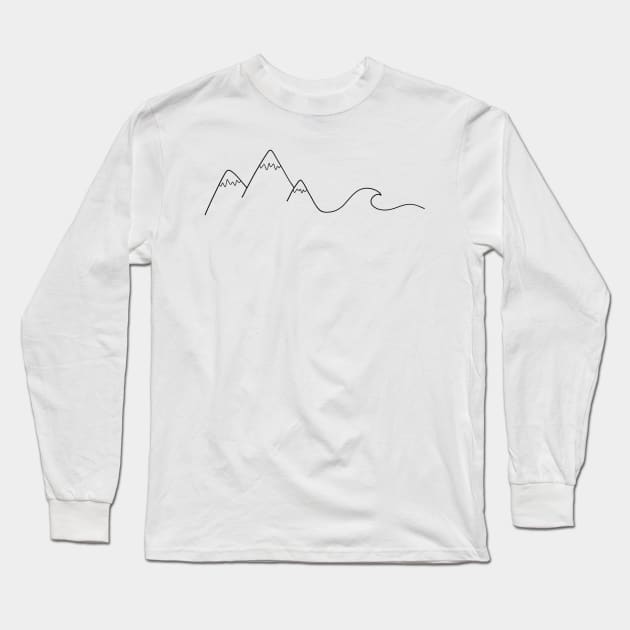 Mountain Wave Long Sleeve T-Shirt by katielavigna